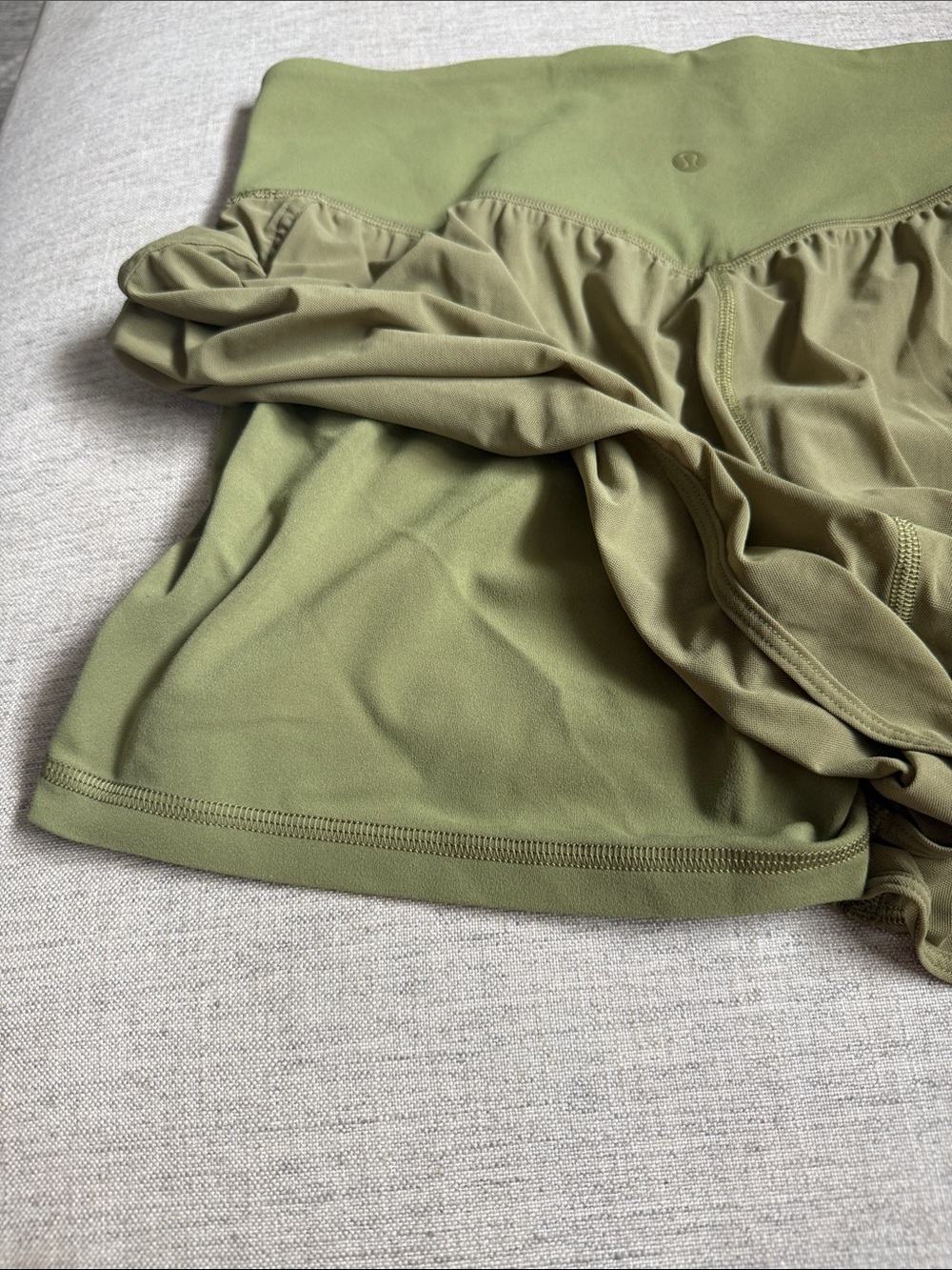 lululemon Bronze Green Lulu and mesh high waist yoga shorts - Picture 5 of 5
